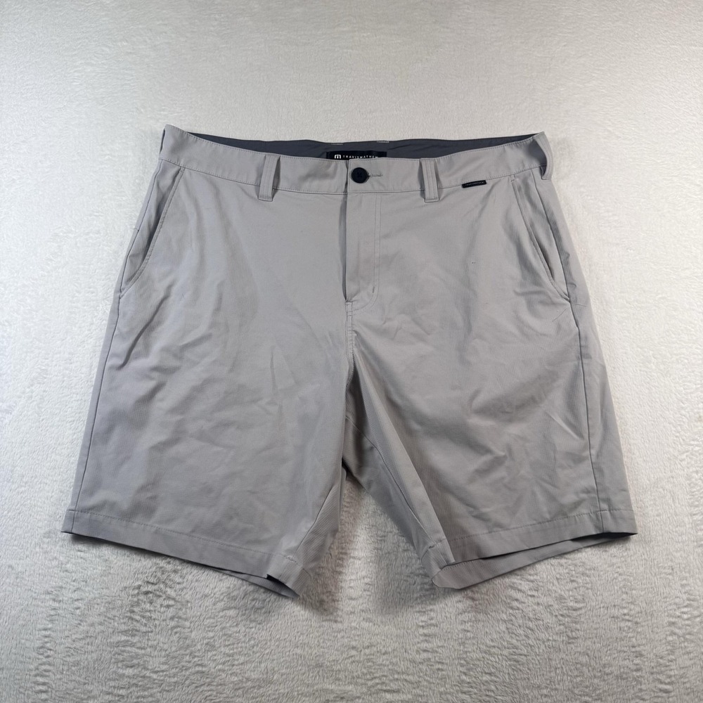 Travis Mathew Shorts Mens 36 Gray 9 In Inseam Golf Chino Stretch Casual